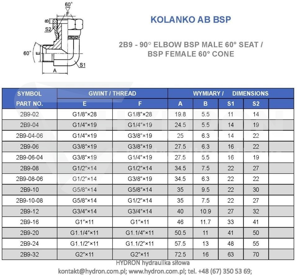 Kolanko AB 90° BSP 1.1/4"