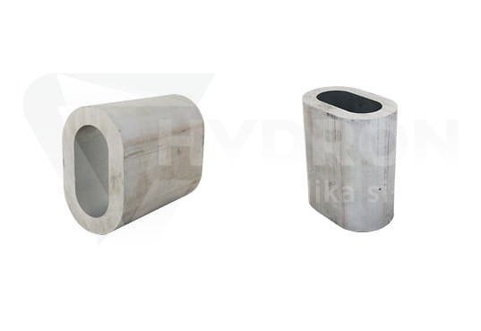 Tuleja aluminiowa do zaciskania lin stalowych fi22