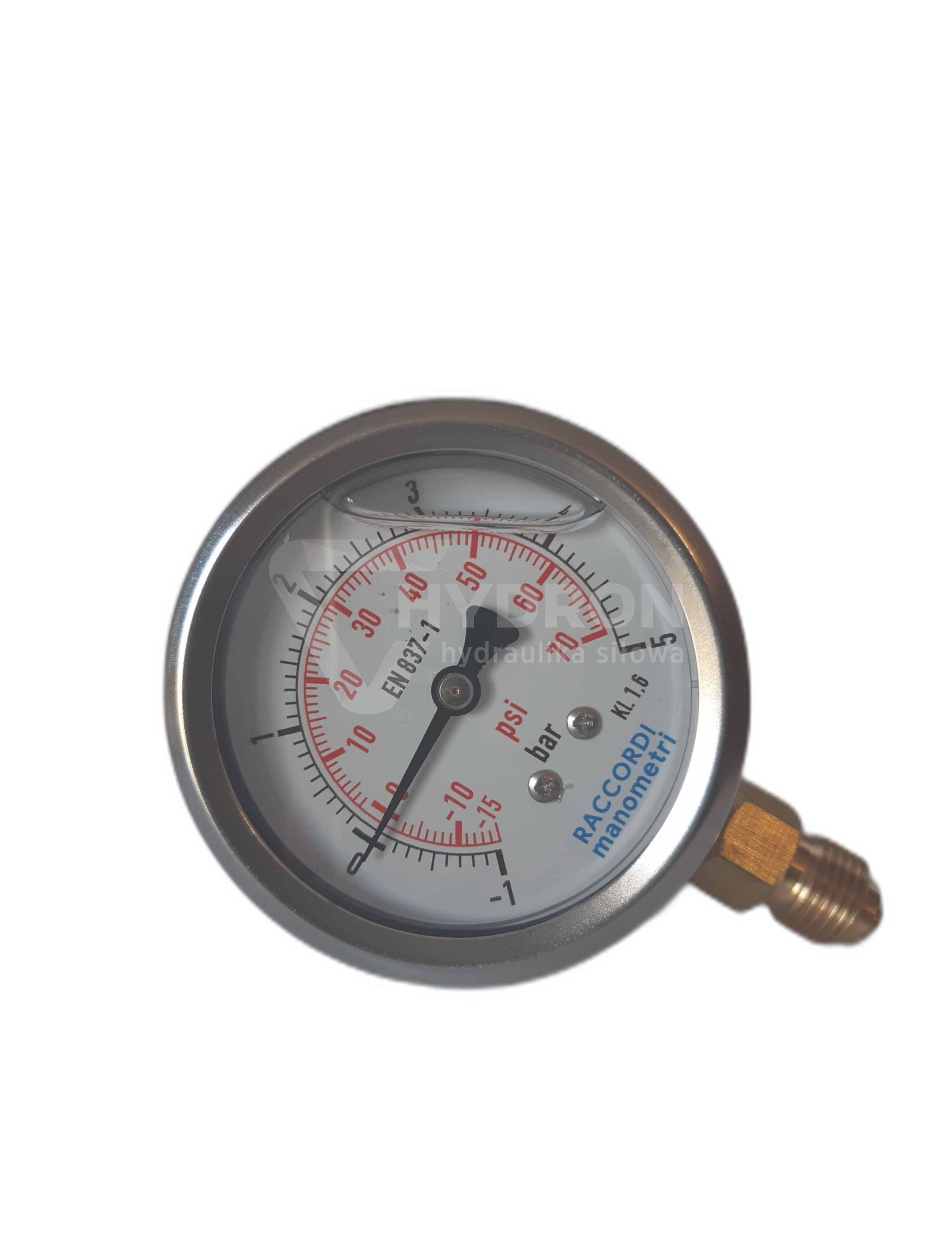 Wakuometr dolny (-1-+5 BAR) gwint 1/4"