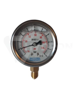 Wakuometr dolny (-1-+9 BAR) gwint 1/4"