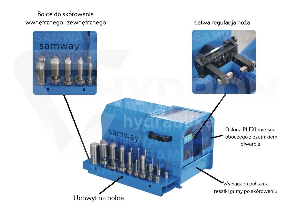 Skórowarka do węży 51ESC SAMWAY z bolcami zew.wew.