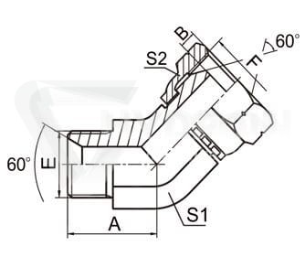 Kolanko AB 45° BSP 1/4"