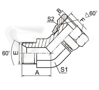 Kolanko AB 45° BSP 1/4"