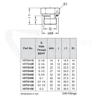 Korek gwintowany na imbus VSTI BSP 1/4" ED uszczel