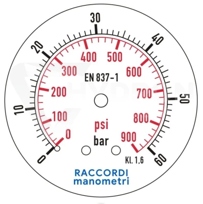 Manometr tylny 60 bar MG3-63 gwint 1/4"