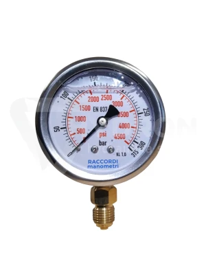 Manometr dolny radialny MG1-63 315 bar gwint 1/4"