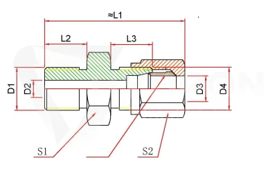 Złączka GE6-LLM / M10X1/M10X1 centralne smarowanie