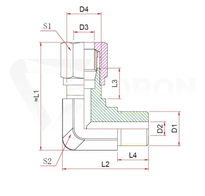 Złączka kolankowa W90° 6-LLM M6X1/M10x1 6LL