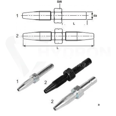 Końcówka zakuwki rurka 8mm na wąż 11,3mm.