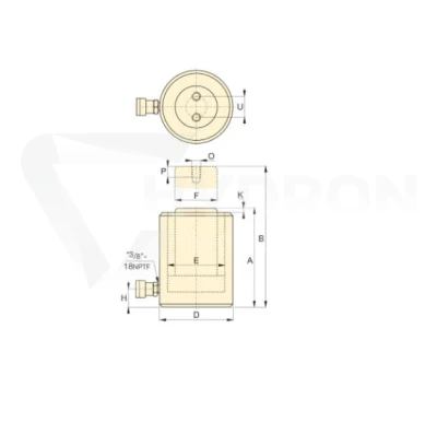 Siłownik hydraul. RCS1002 ENERPAC 90ton skok 57 mm