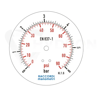 Manometr dolny MG1-100 6 bar gwint 1/2"