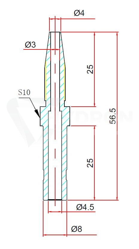 Końcówka zakuwki rurka 8mm na wąż 8,6mm