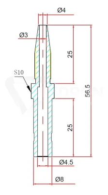 Końcówka zakuwki rurka 8mm na wąż 8,6mm
