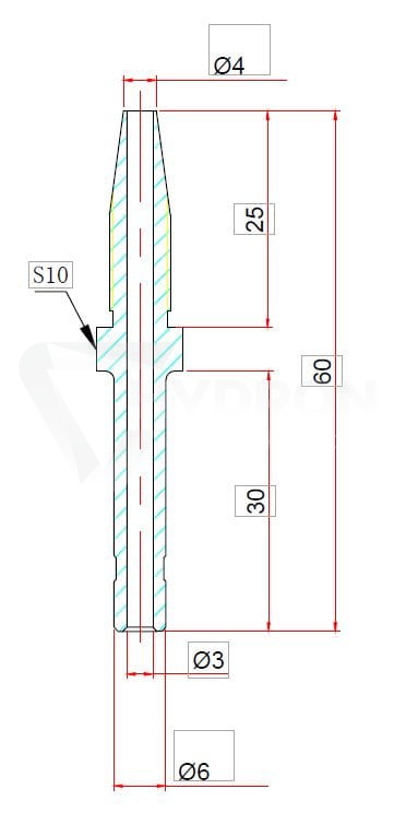 Końcówka zakuwki rurka 6mm na wąż 8,6mm