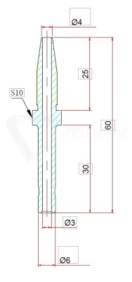 Końcówka zakuwki rurka 6mm na wąż 8,6mm