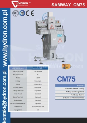 Przecinarka do węży hydraulicznych SAMWAY CM75