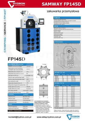 Zakuwarka cyfrowa do węży FP145D ( do 4") SAMWAY