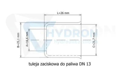 Tuleja zaciskowa węża DN13 ( wąż do paliwa )