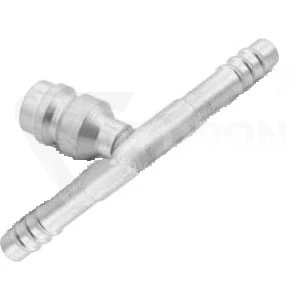 Łącznik aluminiowy bez gwintu z zaworkiem DN10
