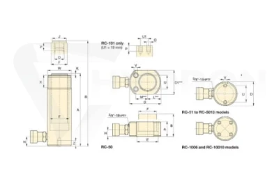 Siłownik hydrauliczny RC53 ENERPAC 5t skok 79 mm