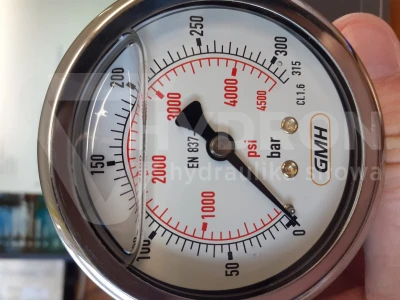 Manometr tylny 315 bar MG3-63 gwint 1/4"