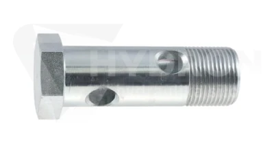 Śruba oczkowa, drążona 3/8" podwójna (długa)