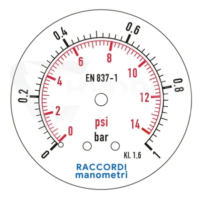 Manometr tylny 1 bar MG3-63 gwint 1/4"