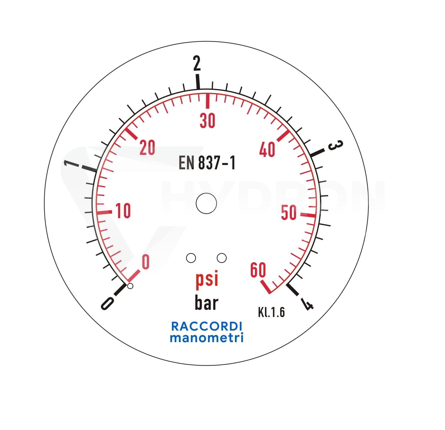 Manometr tylny 4 bar MG3-63 gwint 1/4"