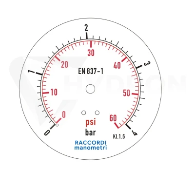 Manometr tylny 4 bar MG3-63 gwint 1/4"