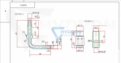Końcówka zakuwki 90° rurka 6mm na wąż 8,6mm