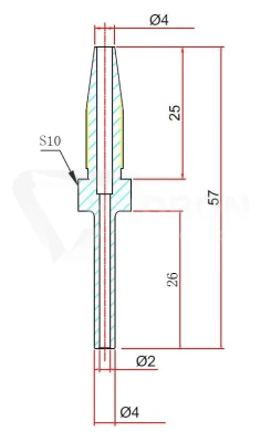 Końcówka zakuwki rurka 4mm na waż 8,6mm