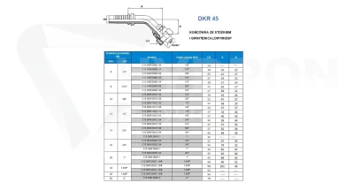 Końcówka DKR 45° DN40 1.1/2