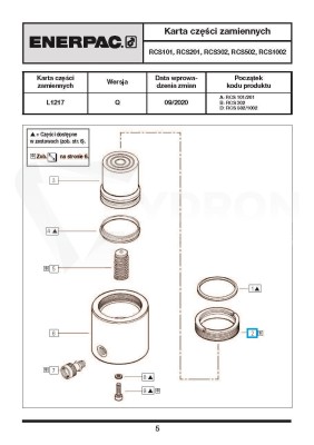 Przejdź do produktu Element  DA2556044 do siłownika RCS502