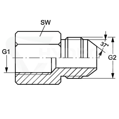 Przejdź do produktu Złączka AB (MUFOWA) BSP 1/2 x 3/4" JIC