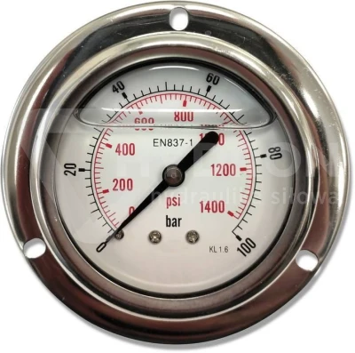 Manometr tablicowy tylny 100 bar 63gwint 1/4"