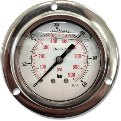 Manometr tablicowy tylny 60 bar 63 gwint 1/4"
