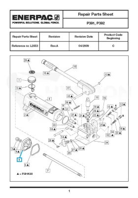 Tylna ściana pompy P392/P391 CN814020SR