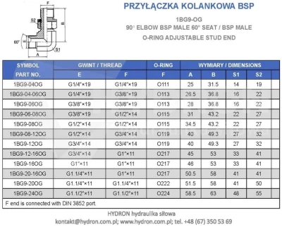 Przyłączka kolankowa 90° BSP 1"