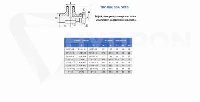 Trójnik BBA ORFS 1.11/16