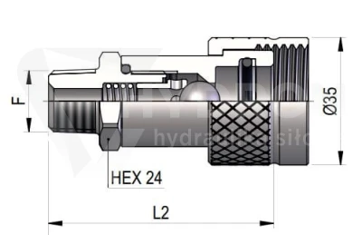 Szybkozłącze PVS 3/8" NPT gniazdo 700bar