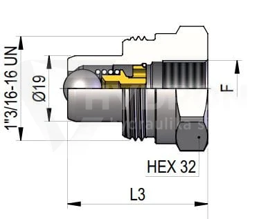 Szybkozłącze PVS 3/8" NPT wtyczka 700bar
