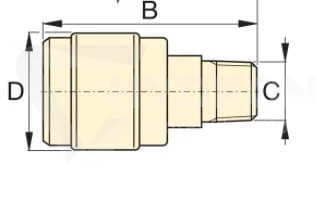 Szybkozłącze gniazdo AR-630 1/4" NPTF 700bar