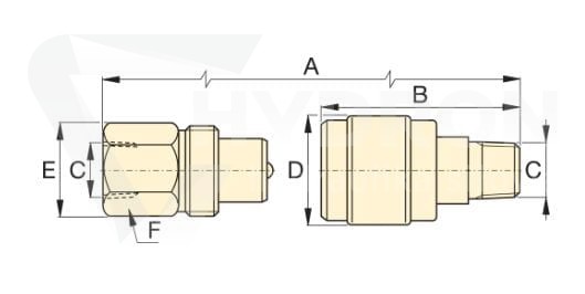 Szybkozłącze wtyk AH-630 ENERPAC 1/4" NPTF 700bar