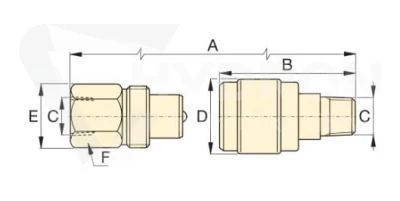 Szybkozłącze wtyk AH-630 ENERPAC 1/4" NPTF 700bar