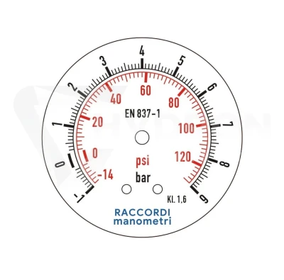 Wakuometr tylny (-1 do 9 BAR) gwint 1/4"