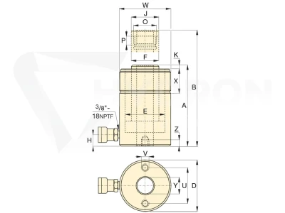 Siłownik hydrauliczny RCH-302 ENERPAC skok 64 mm