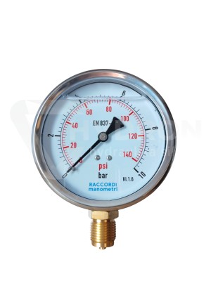 Przejdź do produktu Manometr dolny MG1-100 10 bar gwint 1/2"