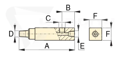 GA2 Adapter manometru 1/2" NPTF ENERPAC 700bar.