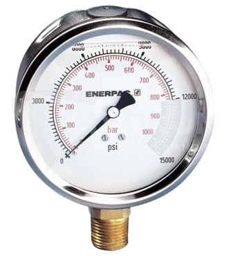 Przejdź do produktu Manometr dolny G4039L 700bar 1/2" NPTF ENERPAC