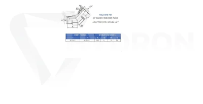 Kolanko AB 45° M22X1,5 15L